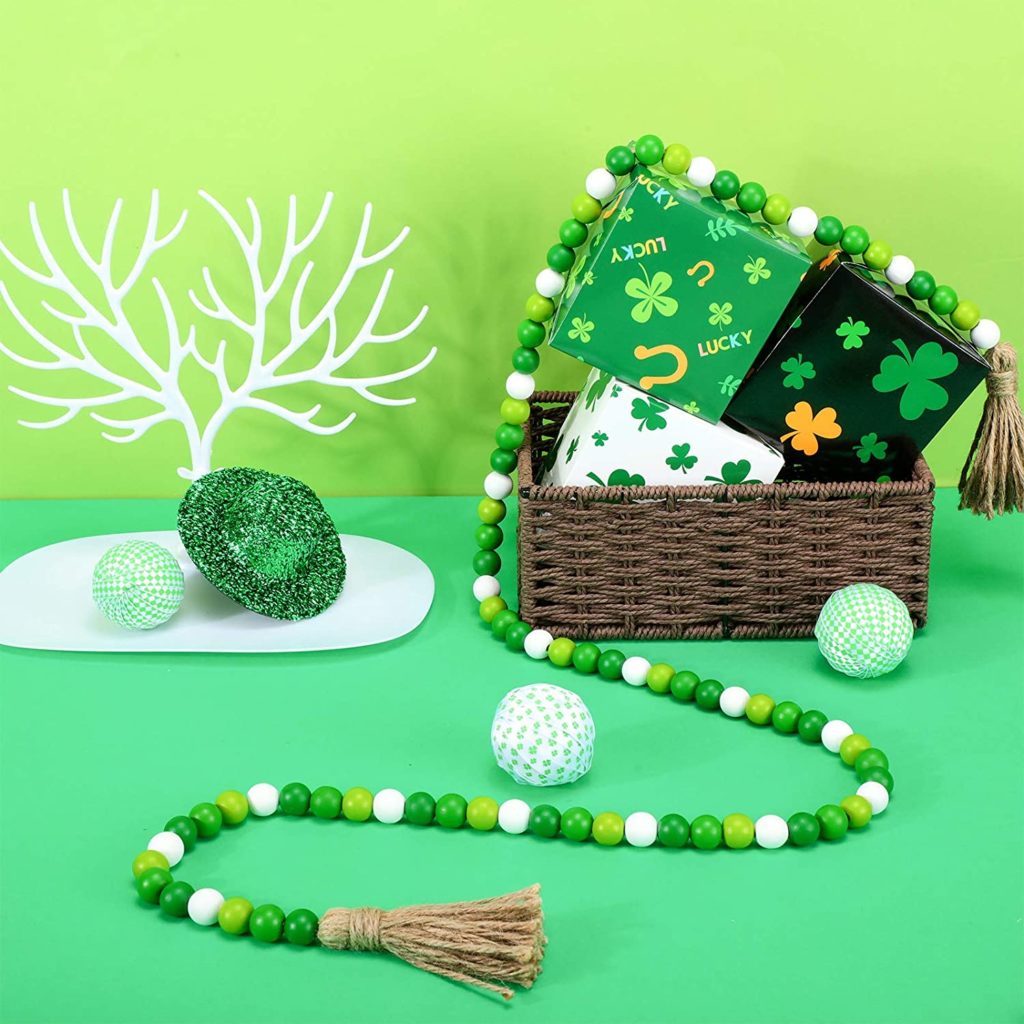 St. Patricks Day home decor beads