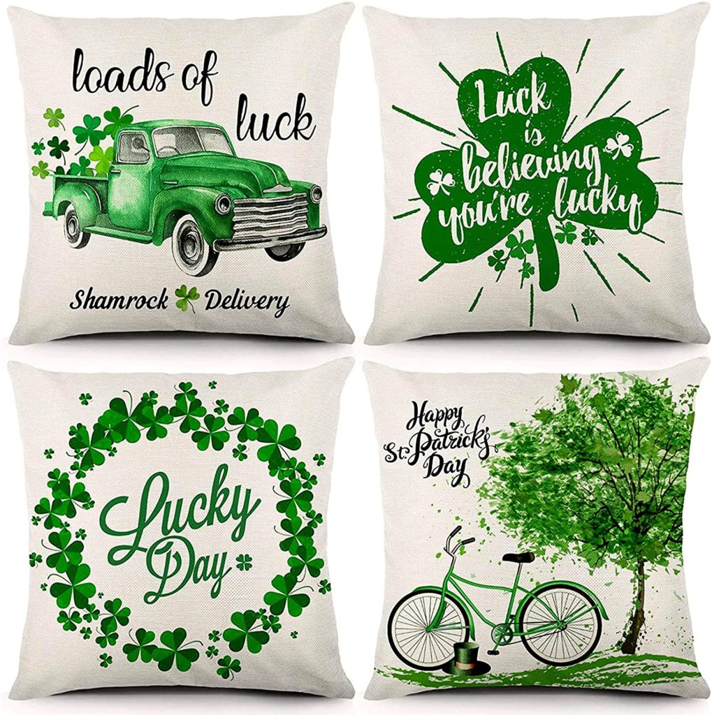 St. Patricks Day home decor pillows