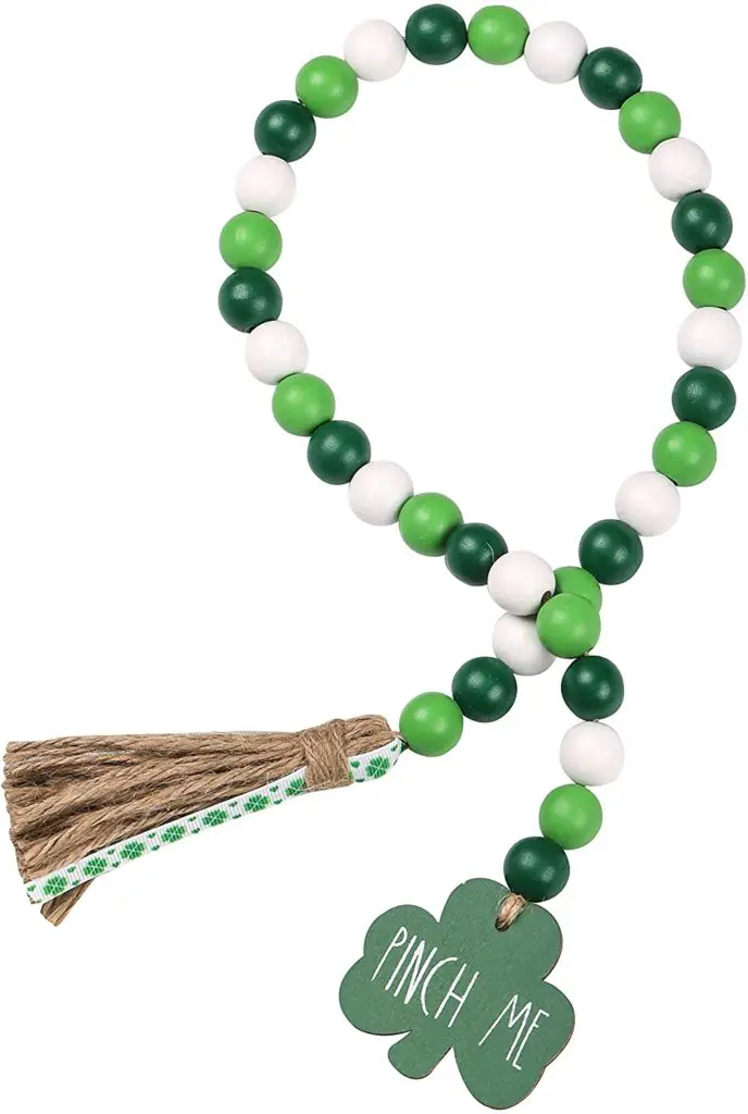 St. Patricks Day home decor bead garland